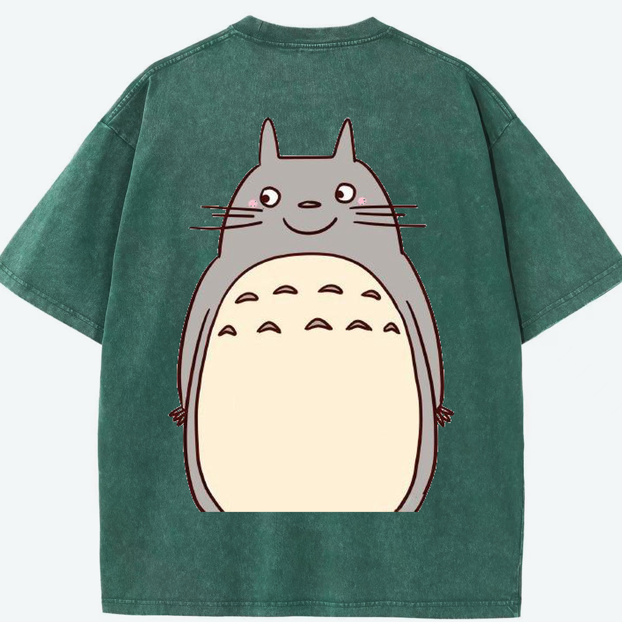 （画像用） となりのトトロ 草壁メイ 草壁サツキ My Neighbor Totoro Satsuki Kusakabe Mei Kusakabe 綿100% ヴィンテージ風 半袖Tシャツ（背面プリント）